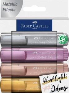 FABER-CASTELL Zakreślacz 4 kolory Metaliczne Etui