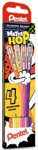 PENTEL Długopisy żelowe 1 mm K110 Mattehop 4 kolory