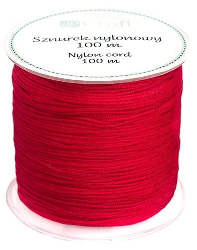 SZNUREK NYLONOWY, 0,8 MM, 100M, CZERWONY.jpg