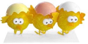 DPCRAFT Kurczaczki wielkanocne ze skorupką dekoracyjne 3 sztuki