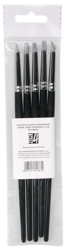 PĘDZEL SILIKONOWY NIKI4 Z PROFILOWANĄ GUMKĄ NR 2 KPL. 5 SZT..jpg