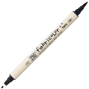 KURETAKE Zig Pisak dwustronny do tkanin brush Fabricolor CZARNY