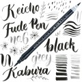 Kuretake-Keicho-Fude-Pen-Kabura-No.6-Black--Grey-DG141-6B-pisak-z-rysunkami-i-napisami-.jpg