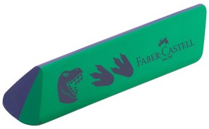 FABER-CASTELL Gumka trójkątna do ścierania Dust-Free Dinozaury