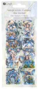 DPCRAFT Naklejki PET do scrapbookingu bullet journal Wróżki 6 ark Blue Stardust