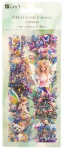 DPCRAFT Naklejki PET do scrapbookingu bullet journal Wróżki 6 ark Rainbow