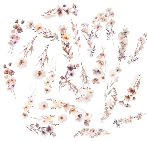 NAKLEJKI PET - KWIATY, 30 SZT - BEIGE MIST.jpg