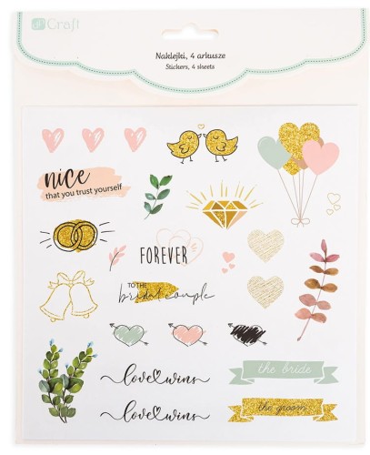 AKWARELOWE NAKLEJKI PAPIEROWE, LOVE & MARRIAGE, 4 ARKUSZE.jpg