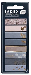 INTERDRUK Zakładki indeksujące PET Satin Gold 12 x 45 mm 200 szt