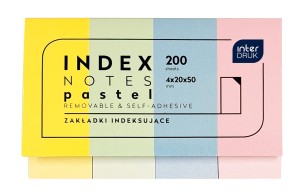 INTERDRUK Zakładki indeksujące Pastel 200 sztuk