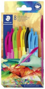 STAEDTLER Długopisy kolorowe trójkątne zestaw 8 kolorów 4230 M