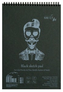 SMLTArt Blok czarny szkicownik na spirali A4 165 g 30 arkuszy