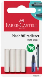 FABER-CASTELL Gumka zapasowa do ołówka Poly Matic i temperówki Combi 4 szt