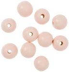 DPCRAFT Drewniane koraliki kulki 2,5 cm 10 sztuk PUDROWY RÓŻ