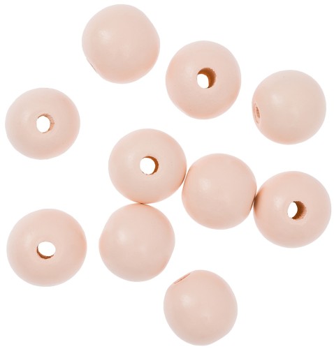 KORALIKI DREWNIANE, KULKI, 2,5 CM, PUDROWO RÓŻOWE, 10 SZT..jpg