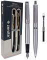Zestaw ZENITH 60 CLASSIC SILVER - Pióro wieczne + Długopis automatyczny w etui - 6 szt. displayrrr.jpg