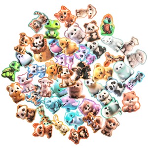 DPCRAFT Naklejki winylowe ozdobne 4-6 cm 50 szt Kreskówkowe Zwierzątka