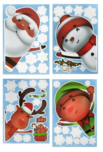 ELEKTROSTATYCZNE NAKLEJKI NA SZYBĘ 46 SZT. - JOLLY CHRISTMAS.jpg
