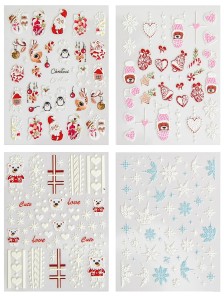 DPCRAFT Naklejki na paznokcie 216 sztuk Christmas Vibe