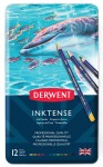 DERWENT Kredki Inktense akwarelowe z tuszem 12 kolorów