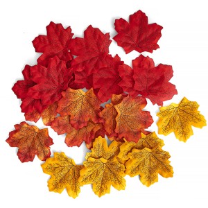 DPCRAFT Materiałowe jesienne liście ozdobne 7-8 cm 50 szt