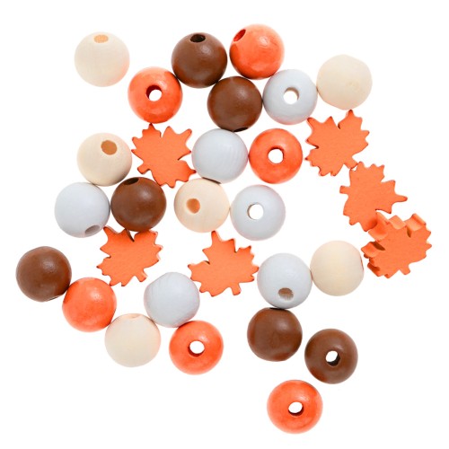 DREWNIANE KORALIKI JESIENNE 16 MM, 30 SZT..jpg