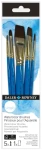 DALER-ROWNEY Pędzle syntetyczne do akwareli Watercolour Brush 5 sztuk