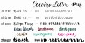 Kuretake Cocoiro Letter Pen porównanie końcówek i kolorów.jpg