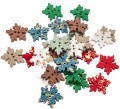 DREWNIANE GUZIKI ŚNIEŻYNKI 2,5 CM, 28 SZT., MULTIKOLOR, ZŁOCONE.jpg