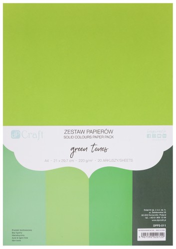 ZESTAW PAPIERÓW 220G - GREEN TONES, A4, 20 ARK..jpg