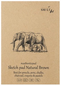 SMLTArt Blok szkicowy szkicownik A4 135 g 80 arkuszy Authentic Natural Brown