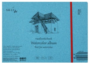 SMLTArt Blok szyty do akwareli z gumką 280 g 12 arkuszy Authentic Watercolor