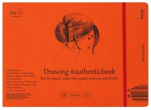 SMLTArt Blok szyty z gumką szkicownik 200 g 18 arkuszy Authentic Drawing