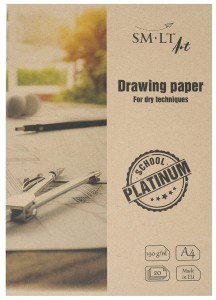 SMLTArt Papier do rysunku technicznego A4 190 g 20 arkuszy Platinium Drawing