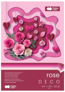 HAPPY COLOR Blok tehchniczny dekoracyjny A4 Deco 170 g ROSE
