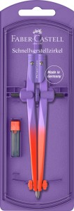 FABER-CASTELL Cyrkiel w etui Stream Flow Edition - KOLORY