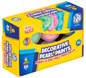 ASTRA Farby plakatowe perłowe 6 kolorów 20 ml