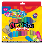 COLORINO Plastelina szkolna okrągła 24 kolory