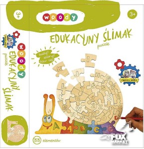 Klocki konstrukcyjne EDUKACYJNY ŚLIMAK malowanie
