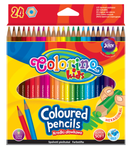 COLORINO Kredki ołówkowe heksagonalne 24 kolory