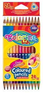 COLORINO Kredki dwustronne trójkątne 12/24 kolory