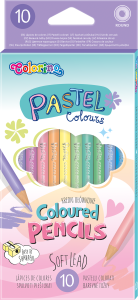 COLORINO Kredki ołówkowe pastelowe 10 kolorów