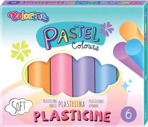 COLORINO Plastelina szkolna pastelowa 6 kolorów